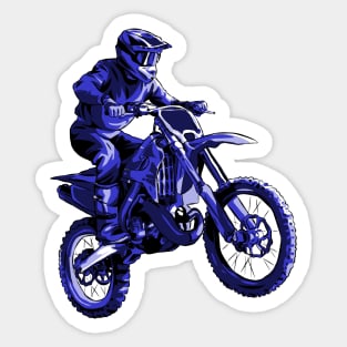Blue Motocross Sticker